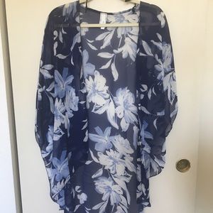 Floral Navy Kimono